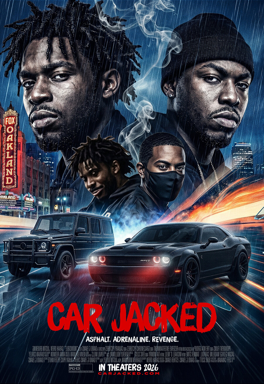 Car Jacked key art — rain-soaked streets